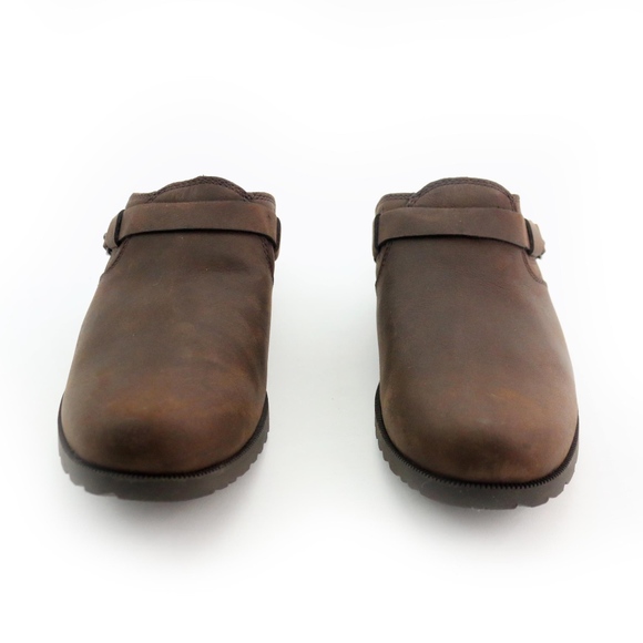 NWT Teva Authentic Delavina Mule Size 8 Brown Leather Clog - Picture 3 of 7